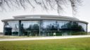 landscape view of babraham research campus building exterior with glass windows