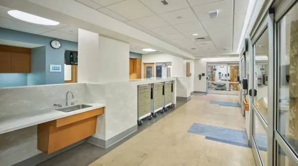 patient hallway at guthrie clinic robert packer hospital