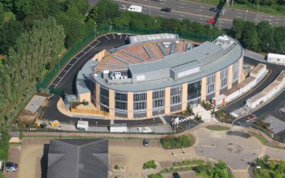 aerial view of northampton criminal justice centre building