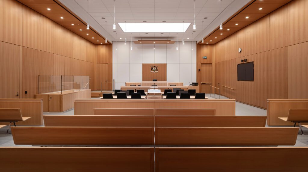 Interior shot of Ontario Court of Justice in Canada