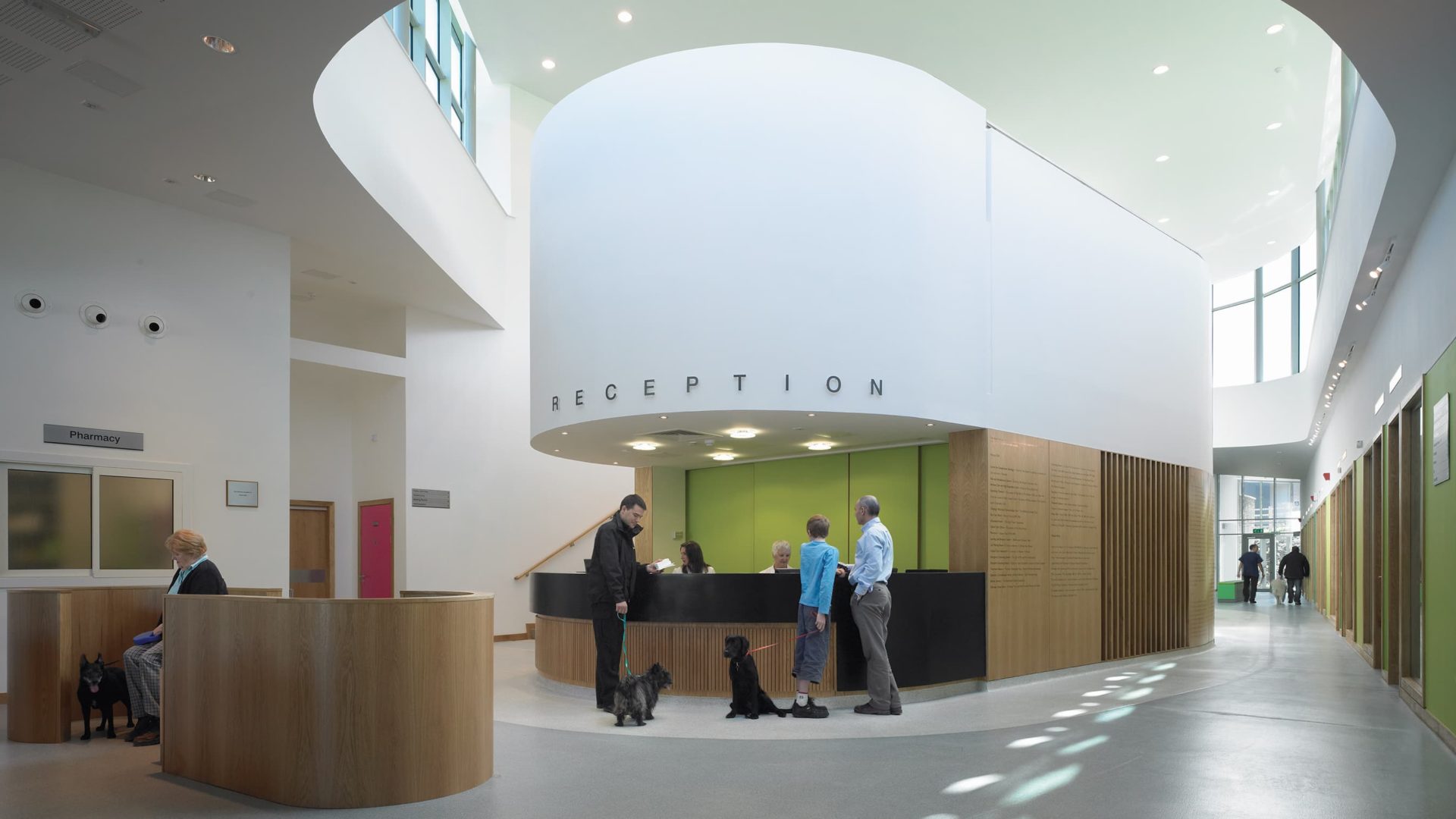 reception area in small animal hospital in the university of glasgow