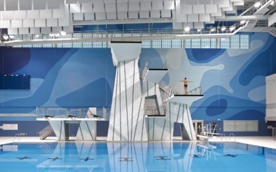 swimming pool with diving boards in toronto pan am sports centre