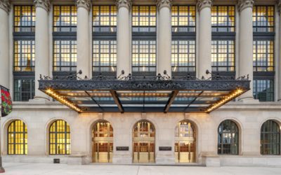 front entrance of historic wellington building