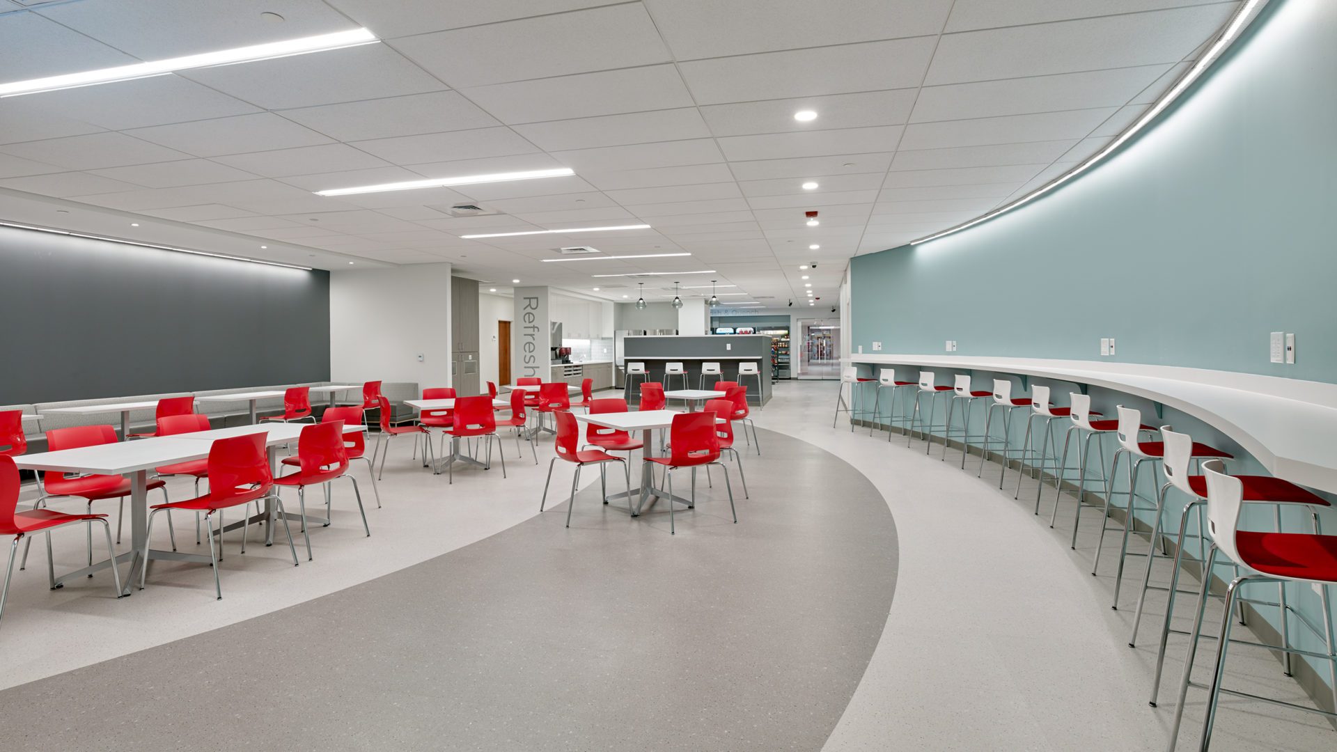 comcast voorhees call & dispatch center interior dining area