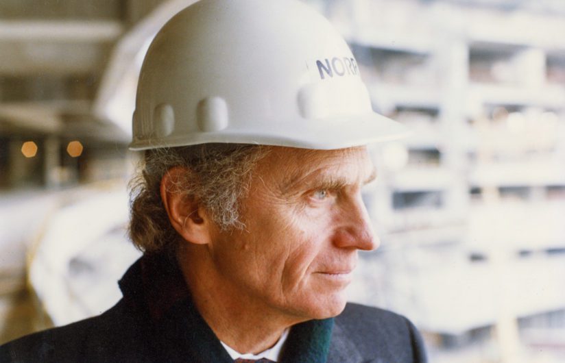 Bill Neish at the SkyDome during construction