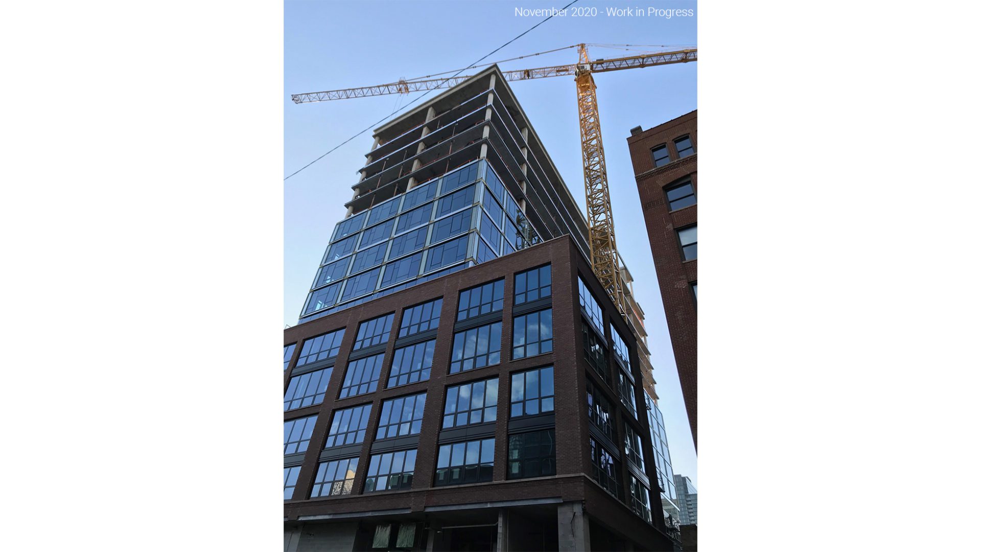 construction image taken of a high rise building