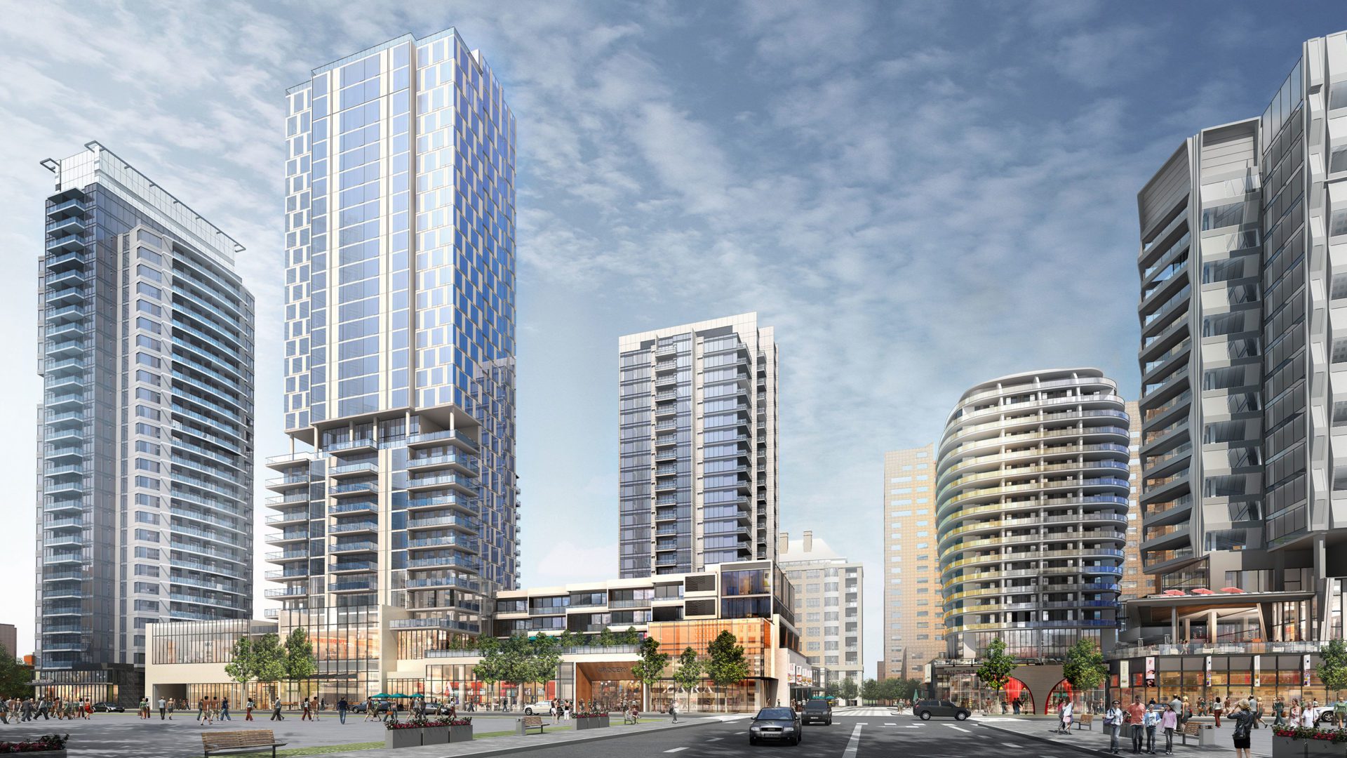 overview of residential buildings in an urban setting