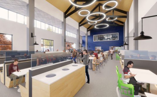 daytime interior view of education building Marietta College Student Dining