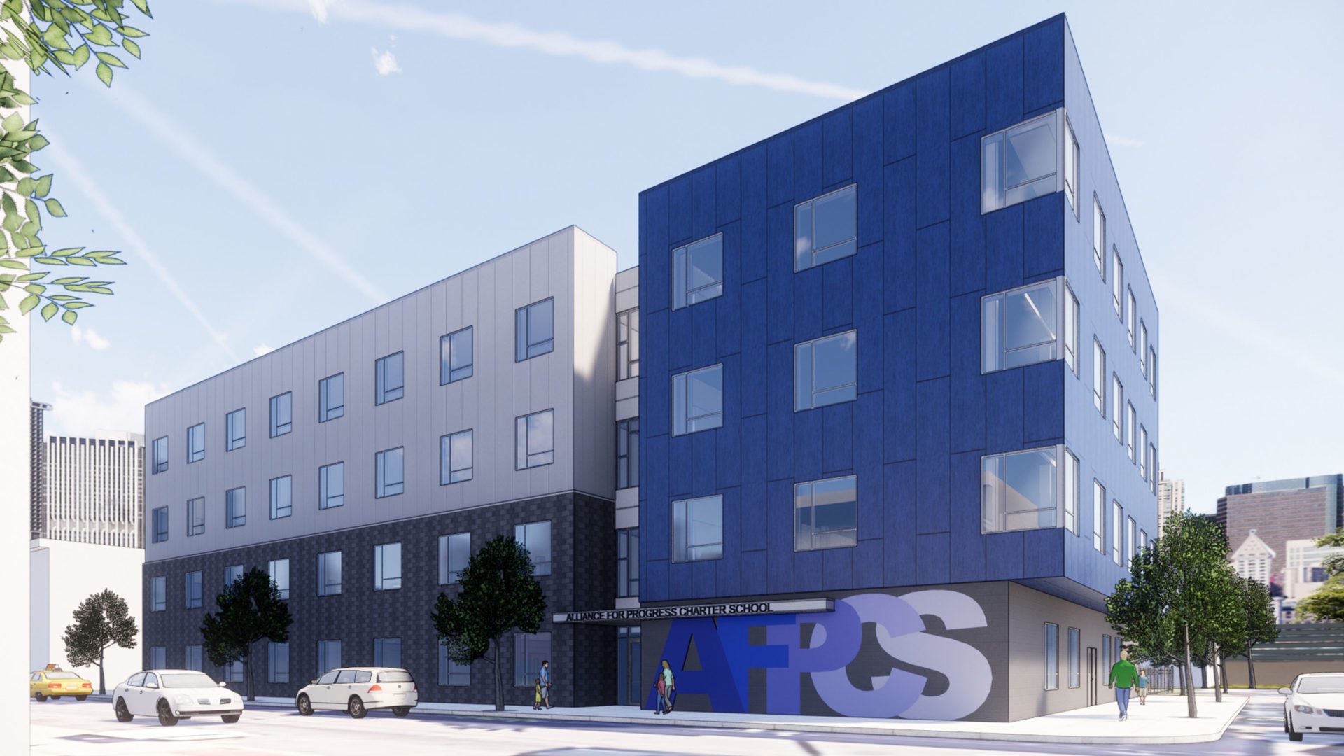 Alliance Progress Charter School Exterior Rendering