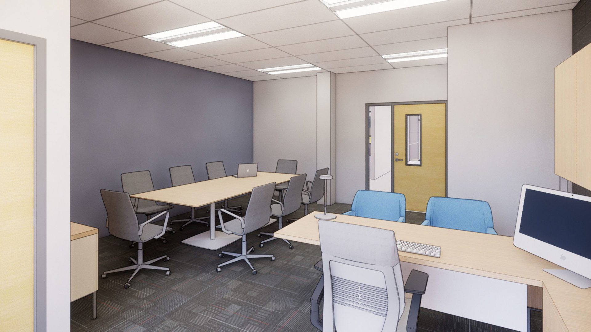 Alliance Progress Charter School Exterior Interior Room Rendering