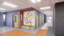 Alliance Progress Charter School Hallway Rendering