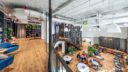 top floor overview of commercial office Industrious Workspace Chicago Coworking