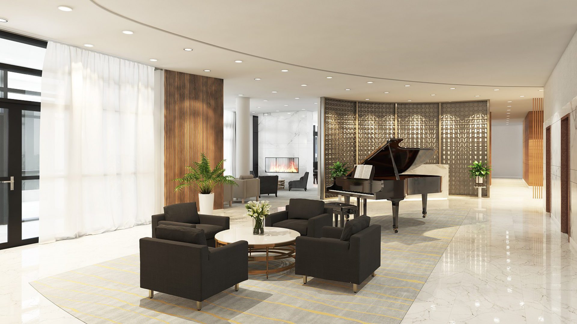 Interior Lobby at OPAL Residence Res Care Project