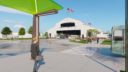 Outdoor rendering of Detroit State Fairgrounds Transit Center tarmac