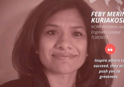 Feby Kuriakose featured by Society of South Asian Architects Canada
