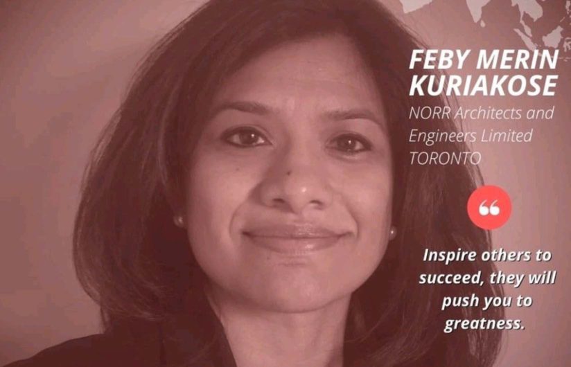 Feby Kuriakose featured by Society of South Asian Architects Canada