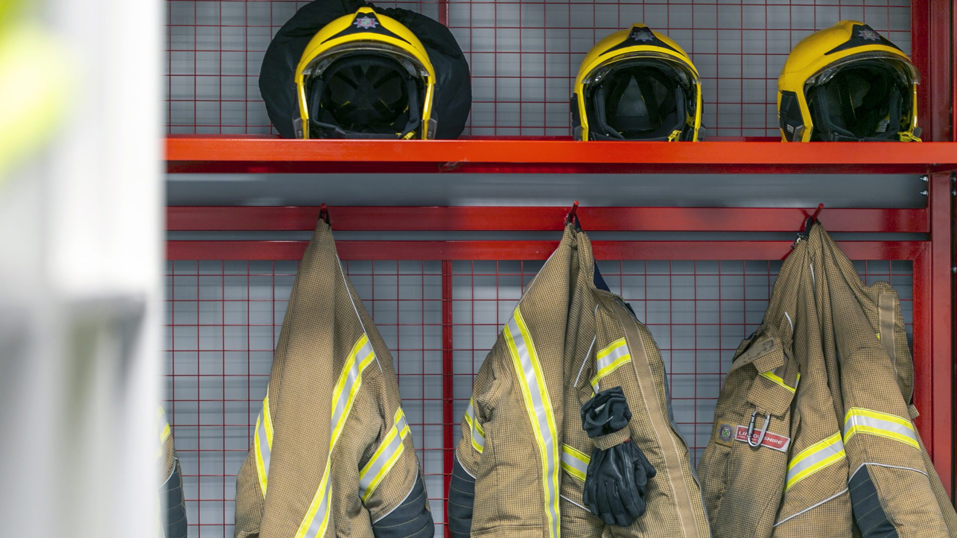 Image of fire fighters uniform at Blue Light services hub