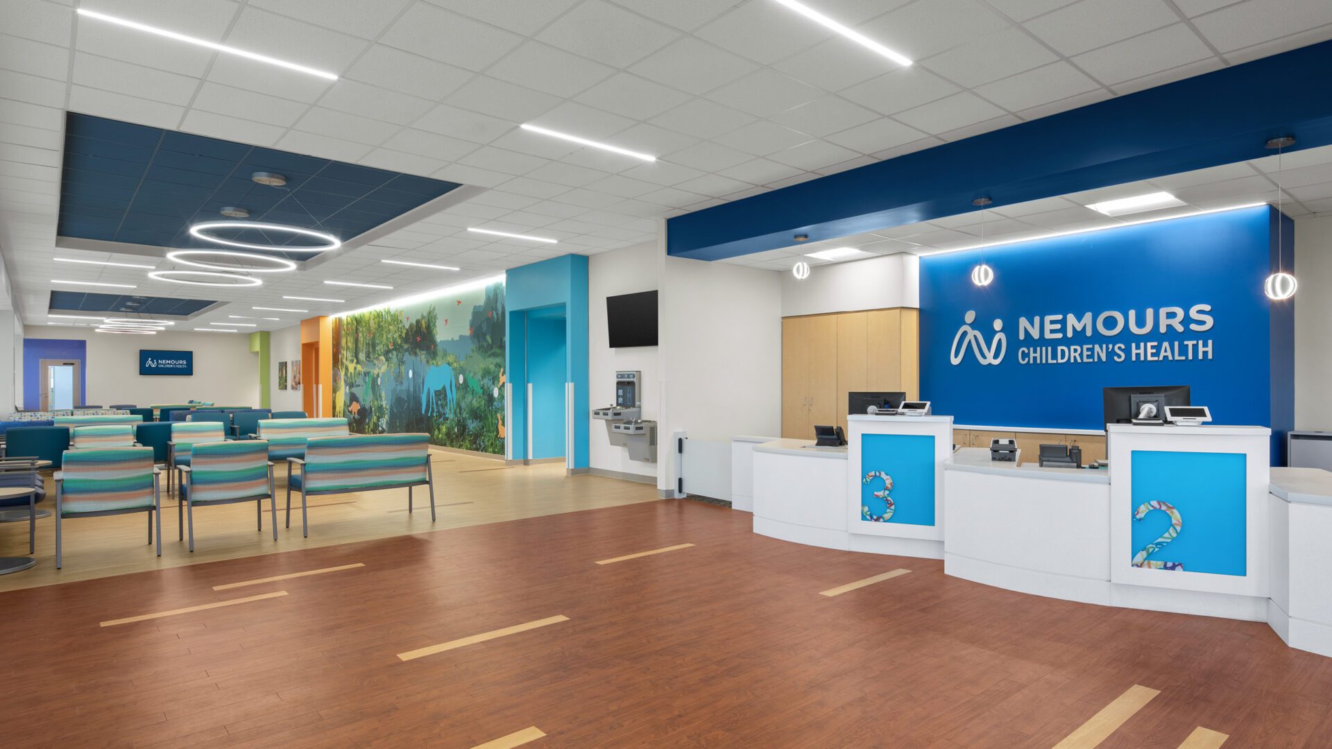 Nemours Children’s Health reception and waiting area