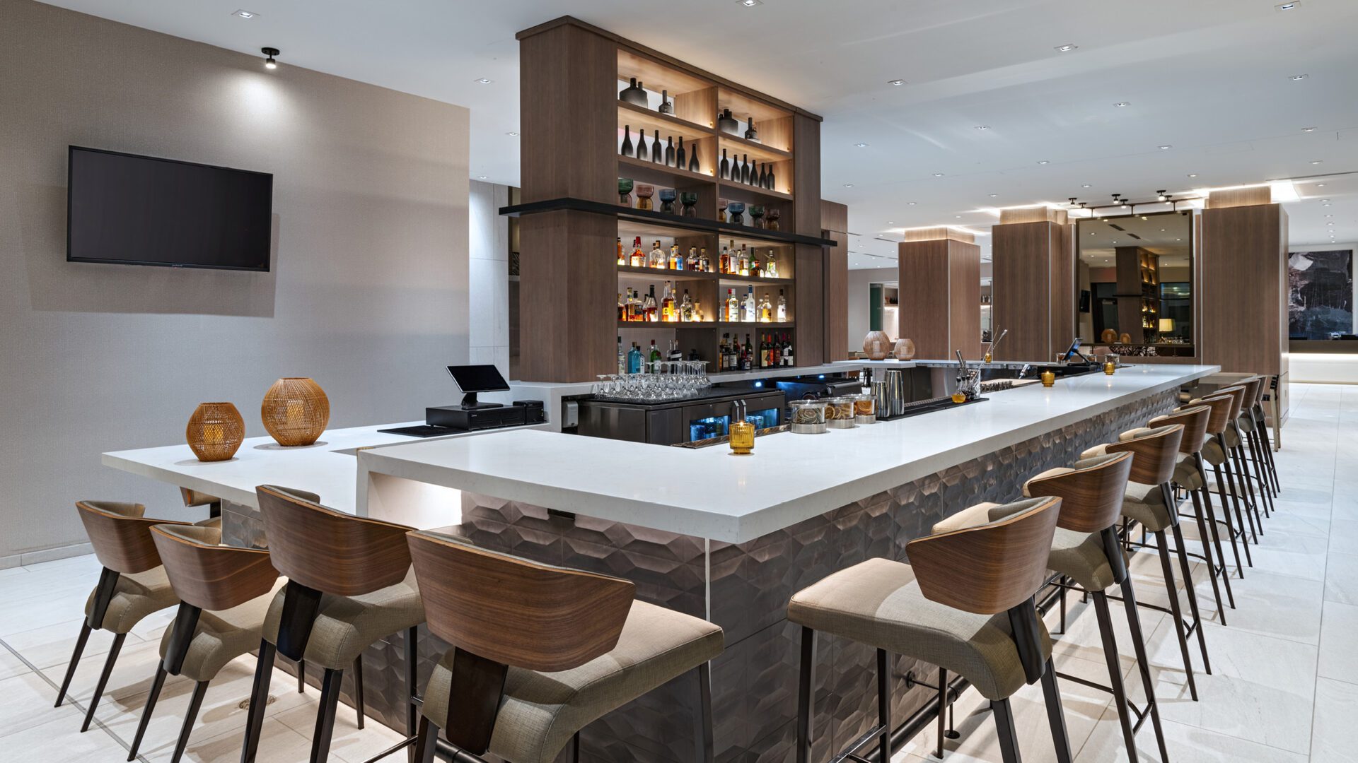 Modern style hotel bar